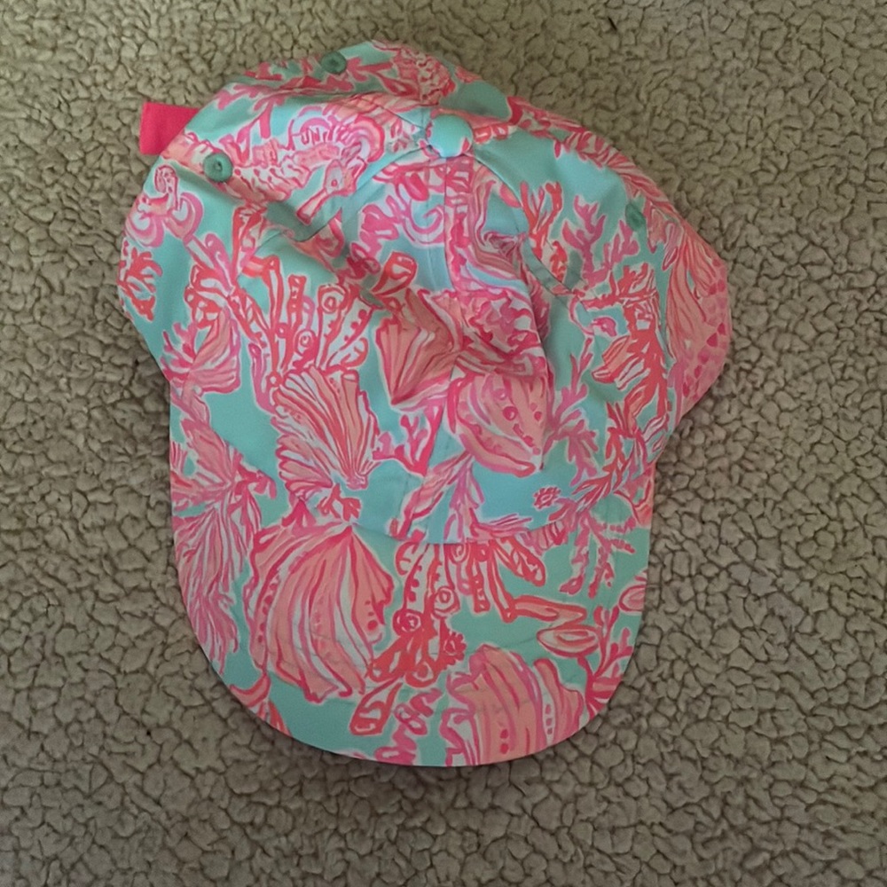 Lilly Pulitzer Run Around Hat Seasalt  Blue NWT